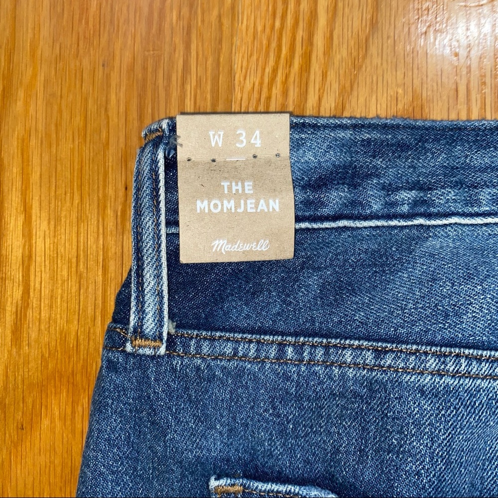 NWT Madewell Mom Jean High rise straight Denim Jeans 34 Downey Wash AG375 - Picture 13 of 16